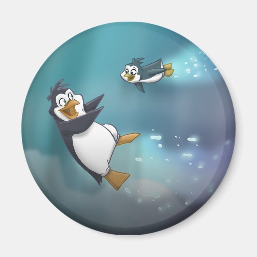 Pinguin und Kind Magnet (Vorne)