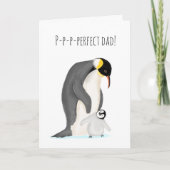 Pinguin und Küken perfekte Geburtstagskarte Karte (Vorderseite)