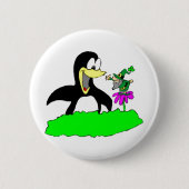 Pinguin und Leprechaun Button (Vorderseite)