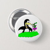 Pinguin und Leprechaun Button (Vorne & Hinten)