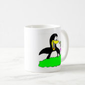 Pinguin und Leprechaun Kaffeetasse (VorderseiteRechts)