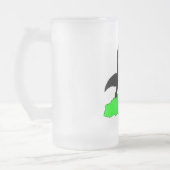 Pinguin und Leprechaun Mattglas Bierglas (Links)