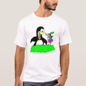 Pinguin und Leprechaun Unisex T-Shirt (Vorderseite)