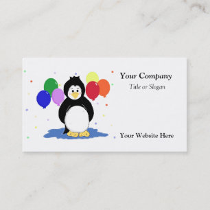 Pinguin und Luftballons Visitenkarte