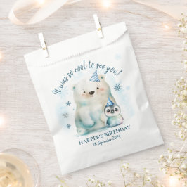 Pinguin und Polar Bear Winter Geburtstag Geschenktütchen