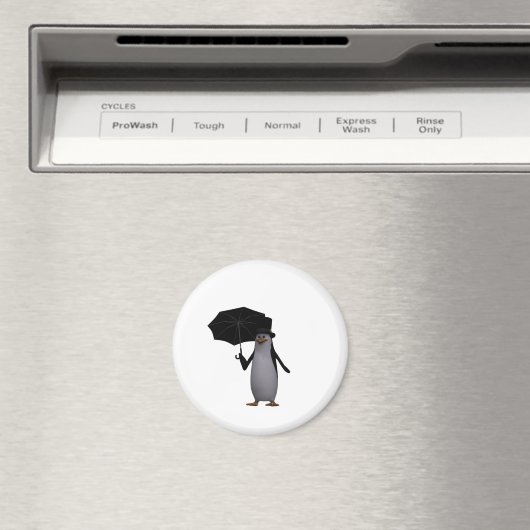 Pinguin und Regenschirm Magnet (In Situ (Geschirrspüler))