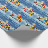 Pinguin und Reindeer Geschenkpapier (Ecke)