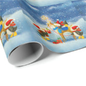 Pinguin und Reindeer Geschenkpapier (Rolleneckpunkt)