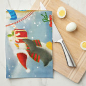 Pinguin und Reindeer Handtuch (Viertel Falte)
