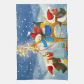 Pinguin und Reindeer Handtuch (Vertikal)
