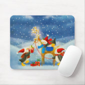Pinguin und Reindeer Mousepad (Mit Mouse)