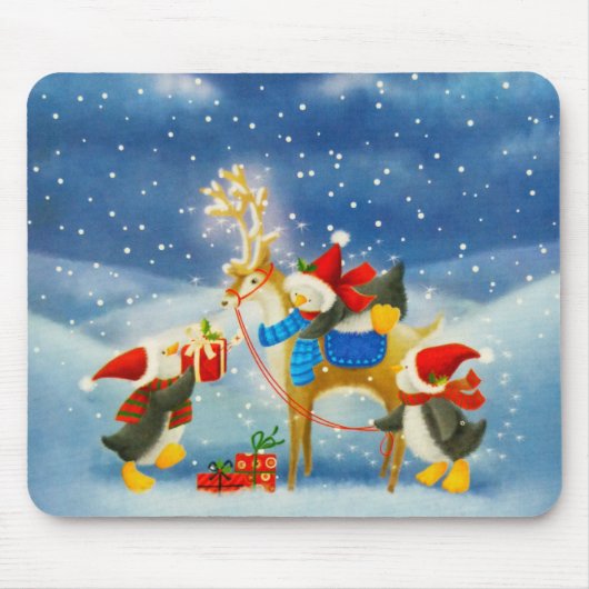Pinguin und Reindeer Mousepad (Vorne)