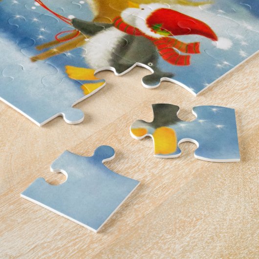 Pinguin und Reindeer Puzzle (Seite)