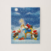 Pinguin und Reindeer Puzzle (Vertikal)