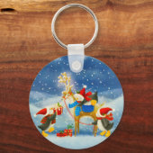 Pinguin und Reindeer Schlüsselanhänger (Vorderseite)