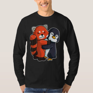 Pinguin und Roter Panda Süße Tiere für Frauen Anim T-Shirt