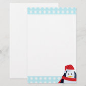 Pinguin und Schneeflocken Briefpapier (Vorne/Hinten)