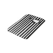 Pinguin und Streifen Badematte (Schrägansicht)