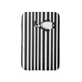 Pinguin und Streifen Badematte (Vorderseite Vertikal)