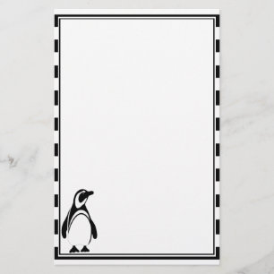 Pinguin und Streifen Briefpapier