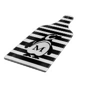 Pinguin und Streifen Schneidebrett (Ecke)