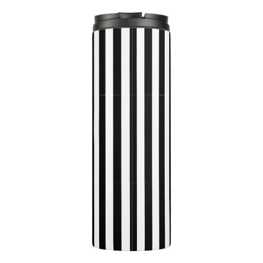 Pinguin und Streifen Thermosbecher (Rückseite)