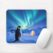 Pinguin unter dem Nordlicht Mousepad (Mit Mouse)