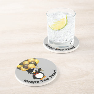 Pinguin Untersetzer aus Sandstein zum Neuen Jahr
