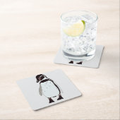 Pinguin-Untersetzer Rechteckiger Pappuntersetzer (Vor Ort)