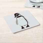 Pinguin-Untersetzer Rechteckiger Pappuntersetzer (angewinkelt)