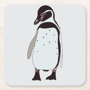 Pinguin-Untersetzer Rechteckiger Pappuntersetzer