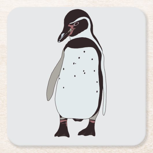 Pinguin-Untersetzer Rechteckiger Pappuntersetzer (Vorderseite)