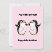 Pinguin Valentine's Day Foto Feiertagskarte (Vorderseite)
