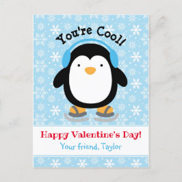 Pinguin-Valentinstag-Karten (Kinder) - Personalisi Feiertagspostkarte