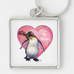 Pinguin Valentinstag Schlüsselanhänger