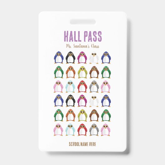 Pinguin Varieté Hall Pass Abzeichen Ausweis (Vorderseite)