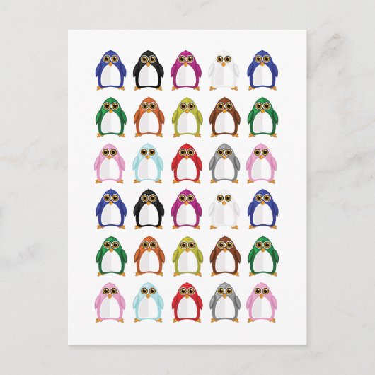 Pinguin Variety Postkarte (Vorderseite)