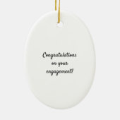 Pinguin-Verlobung Keramik Ornament (Hinten)