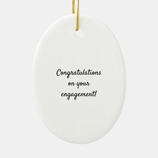 Pinguin-Verlobung Keramik Ornament (Hinten)