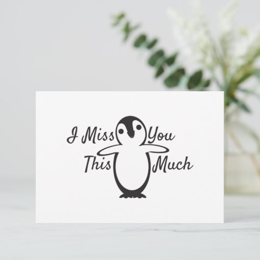Pinguin vermisst dich so viel (Stehend Vorderseite)