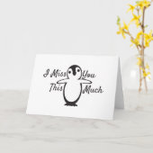 Pinguin vermisst dich so viel karte (Gelbe Blume)