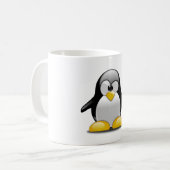 Pinguin Verwirrter Cartoon Bird Animal Beverunrein Kaffeetasse (Vorderseite Links)