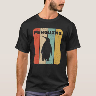 Pinguin Vintage Sonnenuntergang Retro Süße Damen P T-Shirt