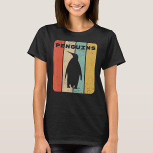 Pinguin Vintage Sonnenuntergang Retro Süße Damen P T-Shirt