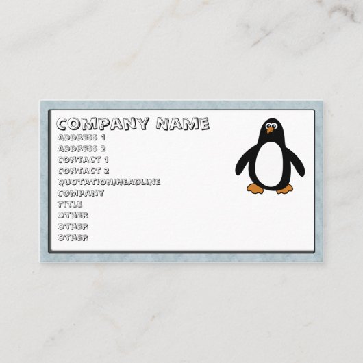 Pinguin-Visitenkarten Visitenkarte (Vorderseite)