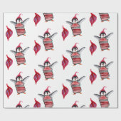 Pinguin Vögel Geschenkpapier (Flach)