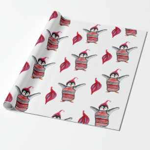 Pinguin Vögel Geschenkpapier