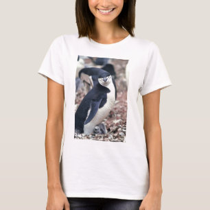 Pinguin Vogel Süß Tier Schwarz Weiß Wasser T-Shirt