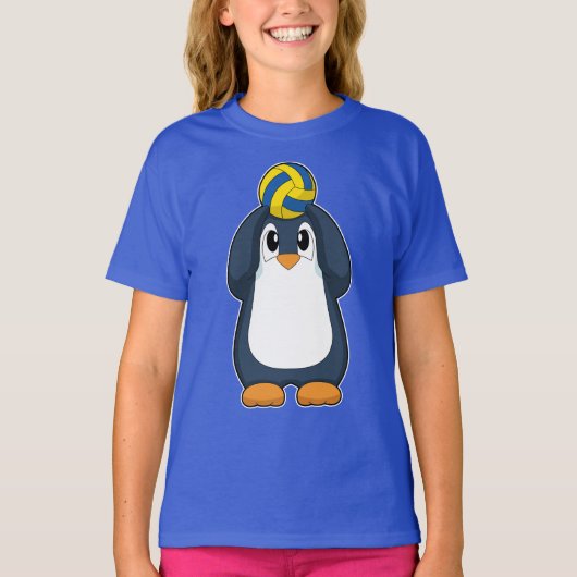 Pinguin Volleyball-Spieler Volleyball T-Shirt (Vorderseite)