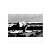 Pinguin vor einem Eisbogen Gummistempel (Prägung)